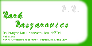 mark maszarovics business card